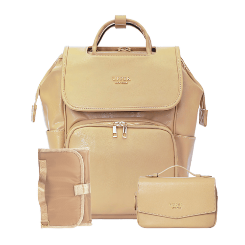 Leather Diaper Bag Backpack - La Madison™ II - Work & Play Commuter Backpack Gift Set (Limited Edition)
