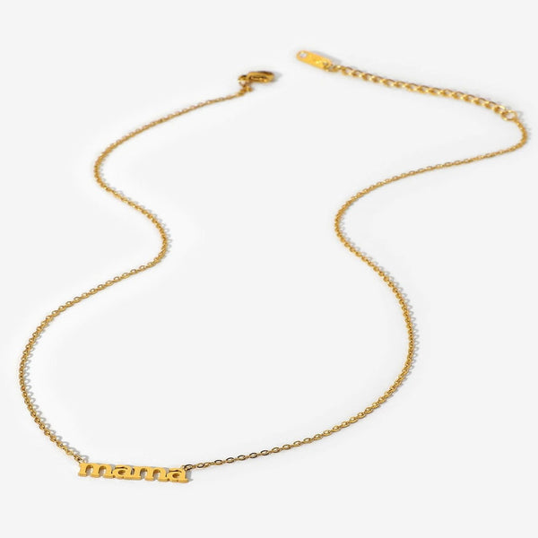Gold Pendant Necklace for Mom - Mason & Madison Mama Letter Chain Necklace