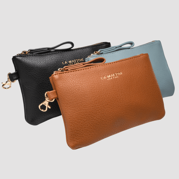 Leather Pouch - Clip-on Pouch Small(Black )