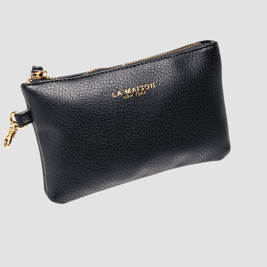 Leather Pouch - Clip-on Pouch Small(Black )