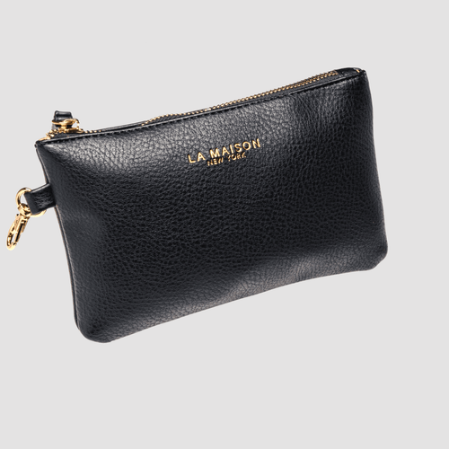 Leather Pouch - Clip-on Pouch Small(Black )