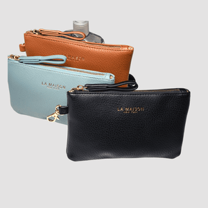 Leather Pouch - Clip-on Pouch Small(Black )