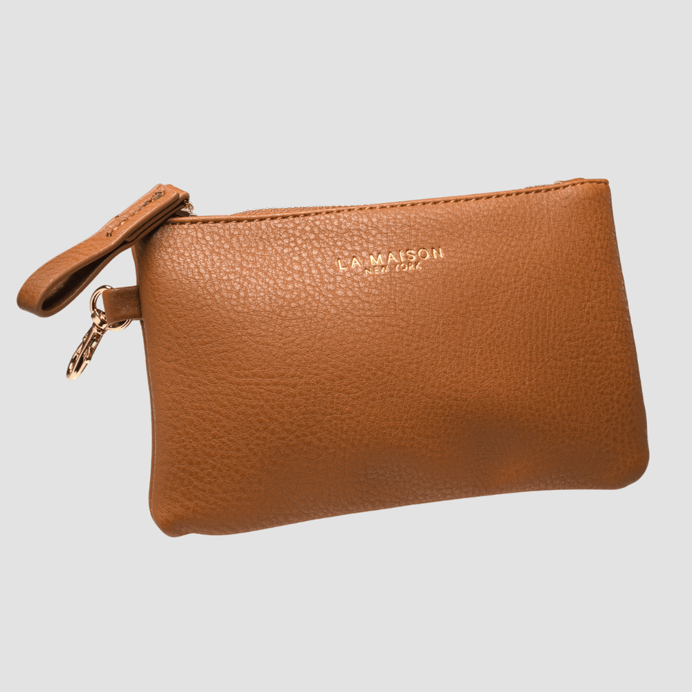 Clip-On Pouch — Brown (Vegan Leather)