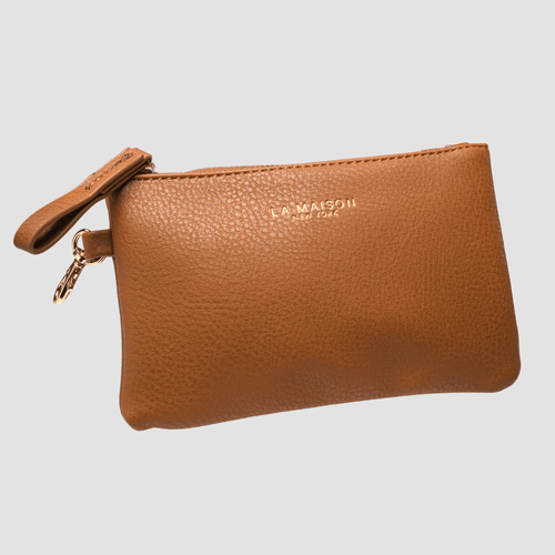 Clip-On Pouch — Brown (Vegan Leather)