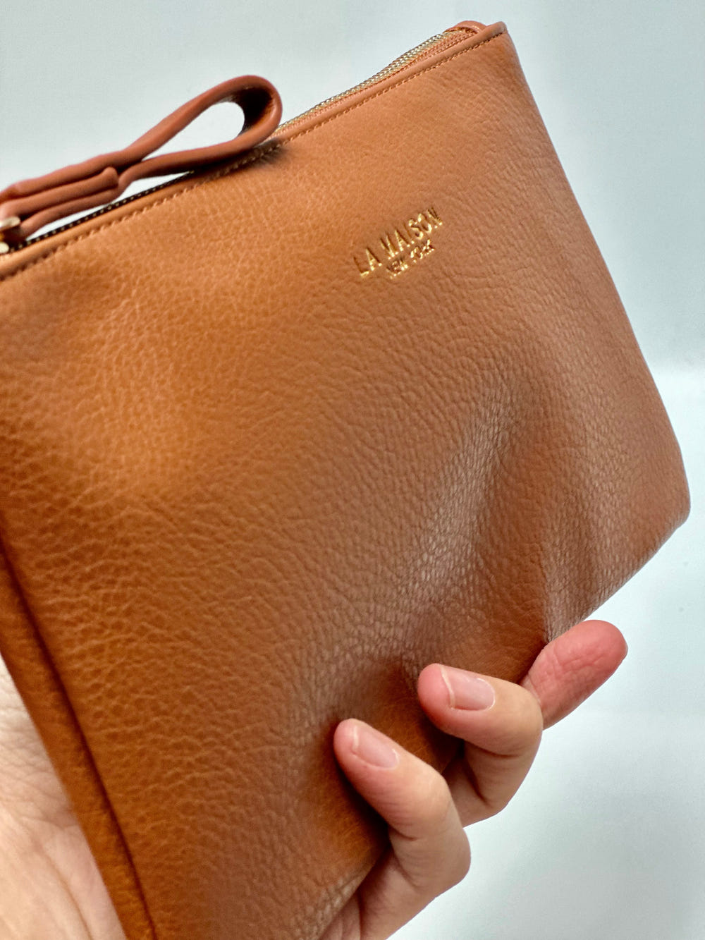 Leather Pouch Set - Clip-on Pouch Gift set ( Royal Brown )