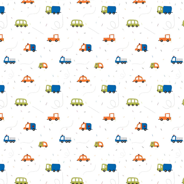 Vehicles Themed Baby Room Curtain