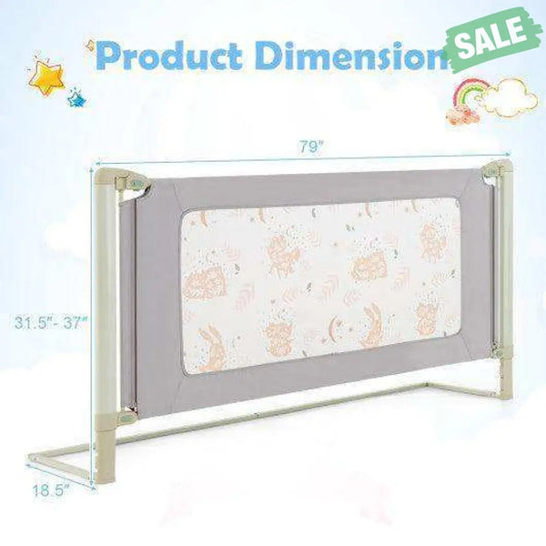 Vertical Lifting Bed Rail for Toddlers with Double Lock-70 inch Bed Rails