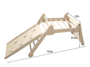 Vicus Triangle Ladder with Ramp for indoor play, designed for safe climbing and fun activities for babies and toddlers.