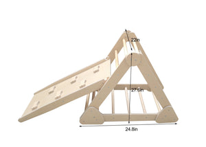 Vicus Triangle Ladder with Ramp for indoor play, promoting active fun and safe climbing for babies and toddlers.