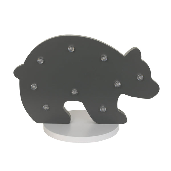 NoJo - Grey Bear Shaped Lighted Nursery Decor