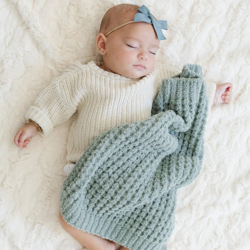 Waffle knit mini blankets for babies, soft and cozy, perfect for swaddling and keeping little ones warm.