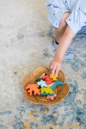 Waldorf wooden Sea Creatures and Fish set-10 pieces