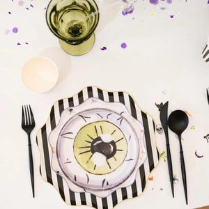 Watercolor Eyeball Halloween Dessert Plate (12pcs)