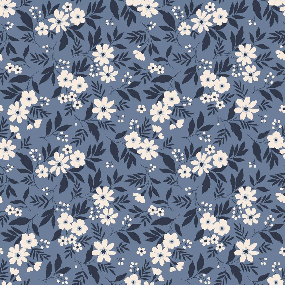Swirly Girl Dress - Vintage Floral Blue