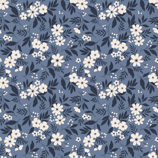 Swirly Girl Dress - Vintage Floral Blue