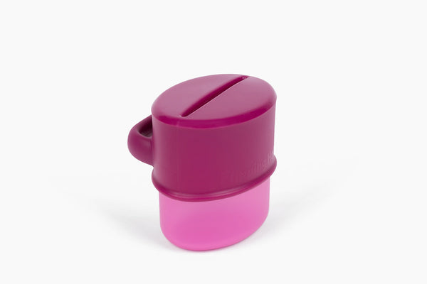 KiddyTrek 4-in-1 Sip & Snack Set: versatile food pouch, juice box holder, snack cup, and sip cup for babies.