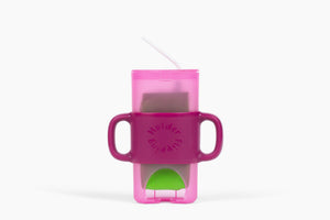 KiddyTrek 4-in-1 Sip & Snack Set: versatile food pouch, juice box holder, snack cup, and sip cup for babies.