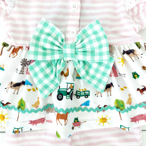Girls Tractor Romper