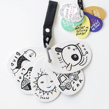"Stroller Cards - I See on a Walk: Engaging stroller toy for babies to explore and learn during walks."