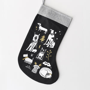 "Festive Pups Stocking for Christmas - Adorable holiday pet accessory for your furry friends."