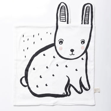Organic Bunny Snuggle Blanket for babies, soft and cozy for cuddles and comfort. Perfect for baby and toddler snuggles.