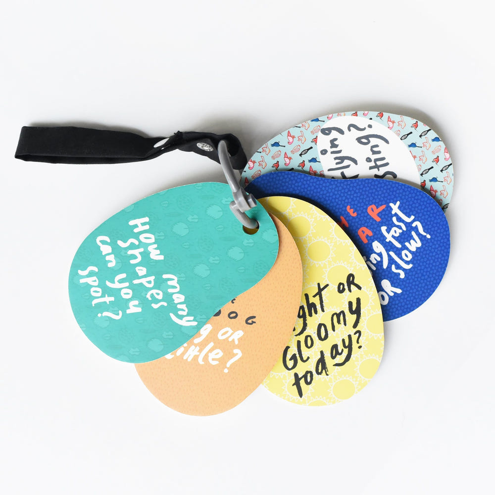 "Stroller Cards - I See on a Walk: Engaging stroller toy for babies to explore and learn during walks."