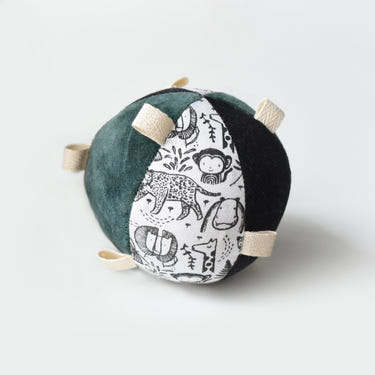 Taggy Ball with Rattle - Wild: Colorful baby toy for sensory play and development. Perfect for little hands to explore.