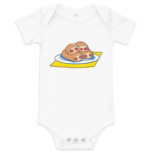 West Virginia Pepperoni Roll Baby short sleeve onesie Stretch Cotton Bodysuit up to 18 Months