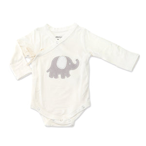 Bamboo Long Sleeve Onesie (Mocha Elephant)