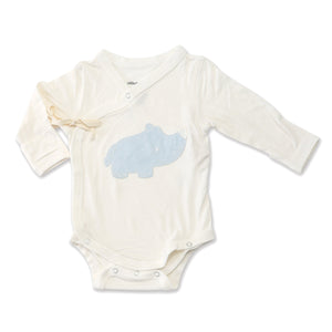 Bamboo Long Sleeve Onesie (Sea Breeze Rhino)