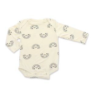 Bamboo Long Sleeve Onesie (Hello Hedgehog Print)