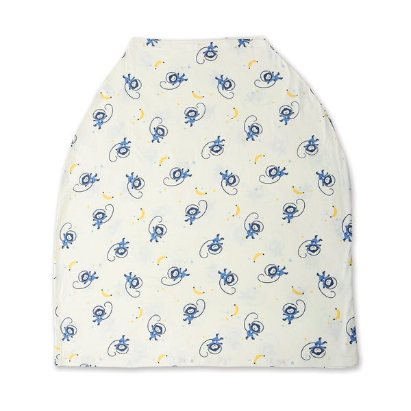 Bamboo Baby Cover & Nursing Poncho (Space Monkey Print)