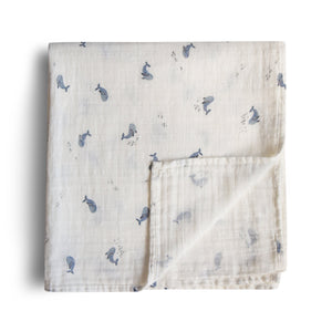 Mushie Organic Cotton Muslin Swaddle Blanket extra soft