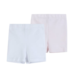 White and Pink Girls Dress Undershorts