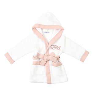 MON BEAU TROUSSEAU | Girls White & Dusty Rose Bathrobe