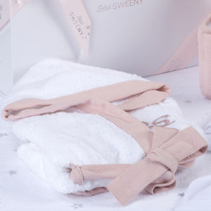 MON BEAU TROUSSEAU | Girls White & Dusty Rose Bathrobe