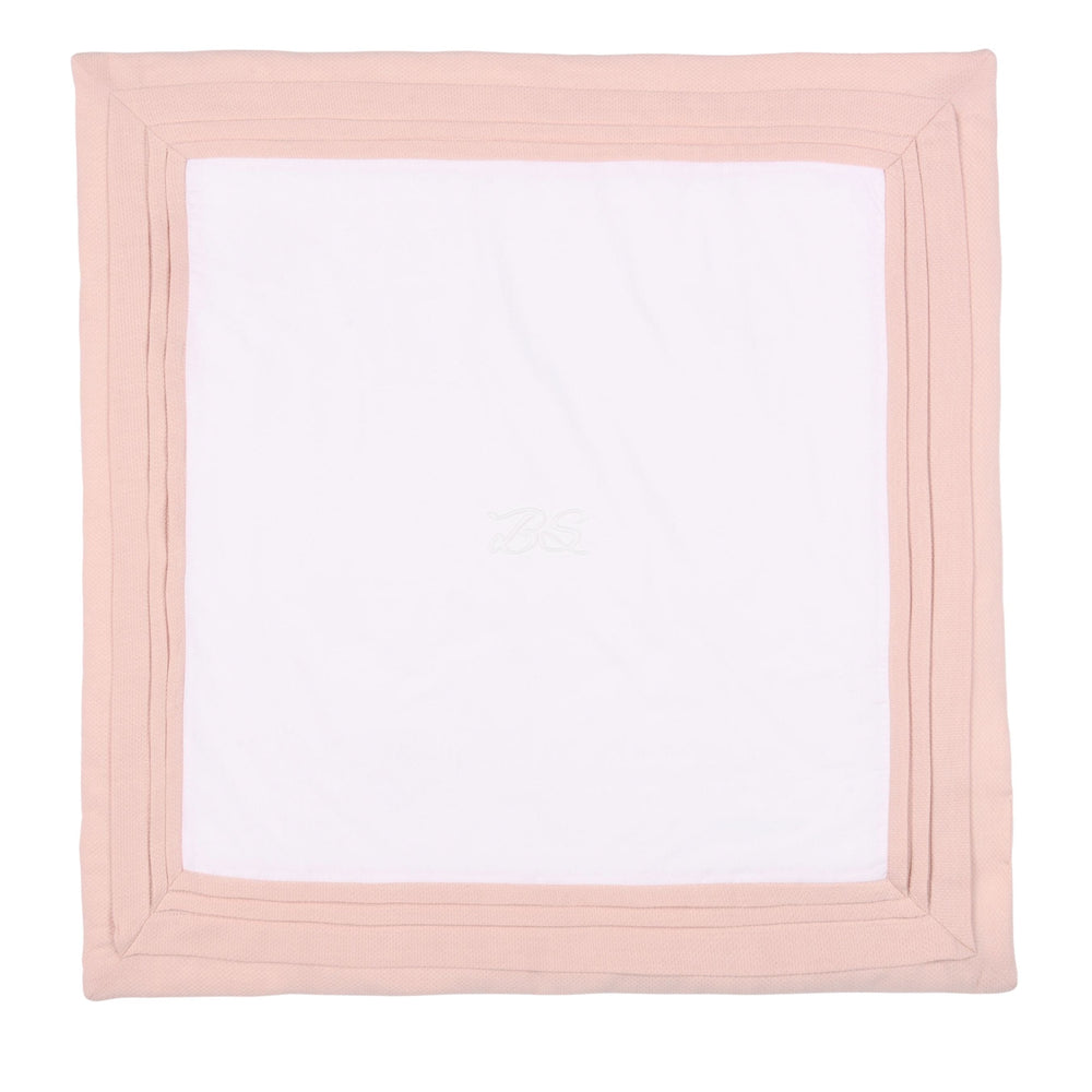 MON BEAU TROUSSEAU | Girls White & Dusty Rose Cotton Blanket