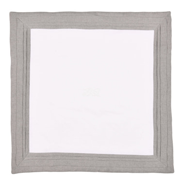 MON BEAU TROUSSEAU | Boys White & Grey Cotton Blanket - MOOGCO Baby