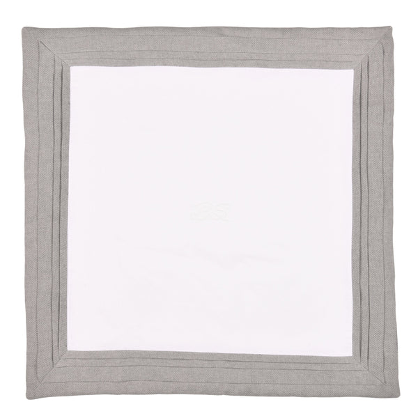 MON BEAU TROUSSEAU | Boys White & Grey Cotton Blanket