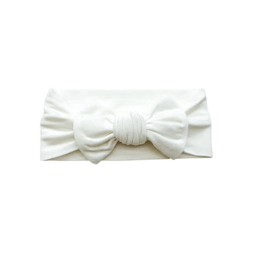 Knotted Baby Girl Headband - White