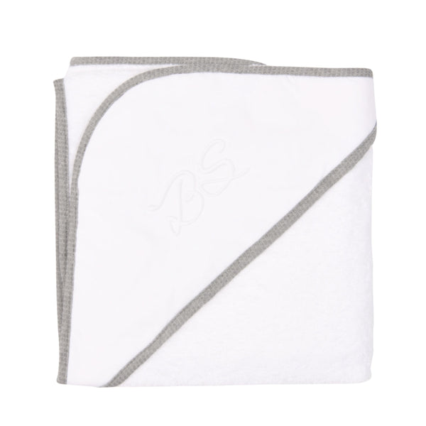 MON BEAU TROUSSEAU | Boys White & Grey Cotton Towel (70cm)