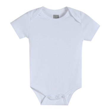 White Organic Cotton Short Sleeve Bodysuit - MOOGCO Baby