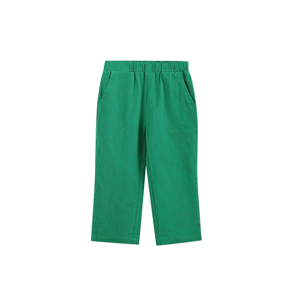 White Pompom Reindeer and Green Pants Set