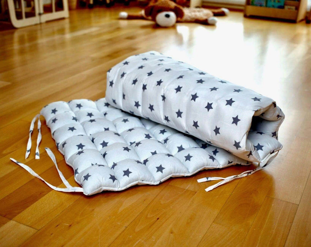 White Stars Pillow for Climbing Arch - Soft, stylish playground accessory for babies and toddlers.