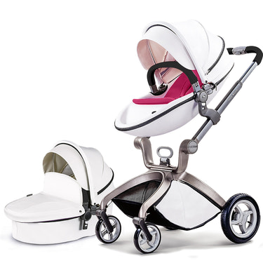 Baby Stroller: Height-Adjustable Seat and Reclining Baby Carriage with Four-Wheel Shock Absorption, Bidirectional, Elevated View, Stylish Stroller