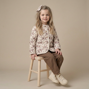 Organic Quilted Buttoned Jacket - Wildrose
