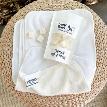 Wipe Bit Jars for cloth wipes, eco-friendly and convenient baby care solution.