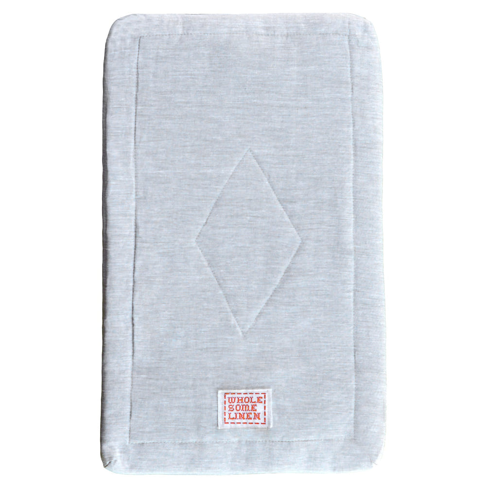 Organic Flax Cradle Mattress Pad 18x36 with Waterproof Zip Cover