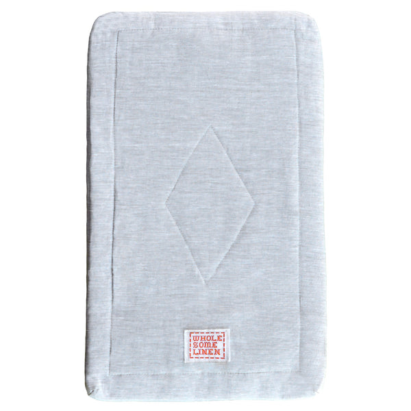 Organic Flax Cradle Mattress Pad 18x36 with Waterproof Zip Cover