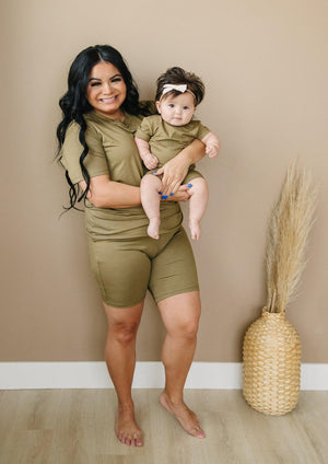 Women's Bamboo Tee & Bike Shorts - sold as separates